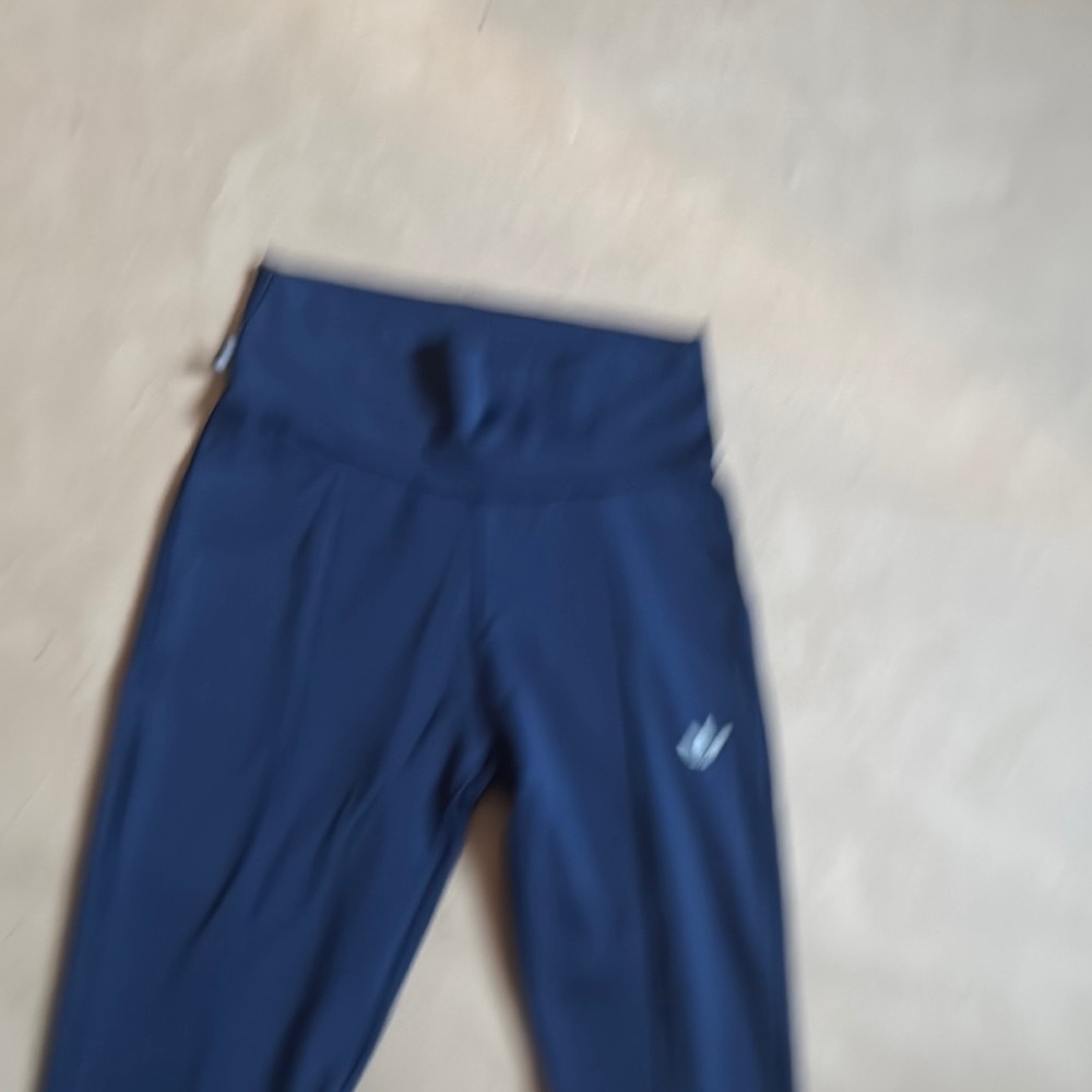 Adidas Dark Blue Flare Leggings - Picture 3 of 6